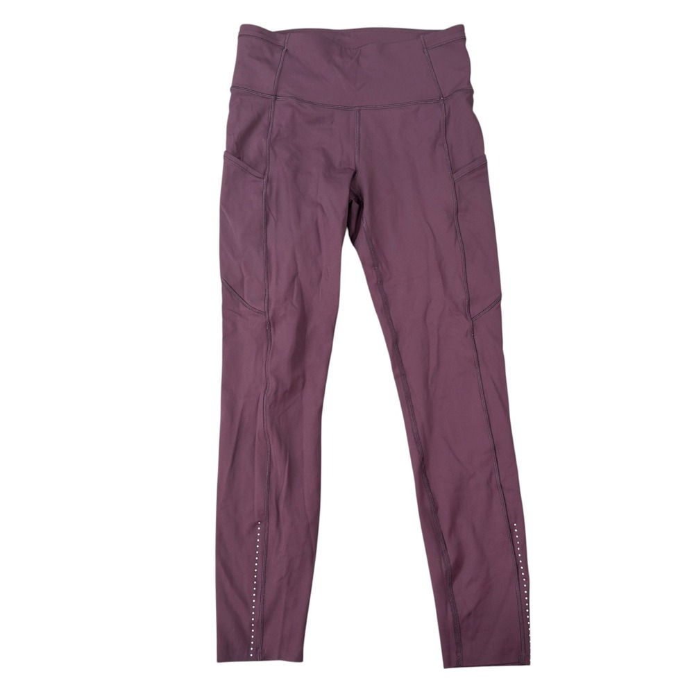 Lululemon Womens Fast & Free 7/8 Tight II Plum Purple Leggings Size 6